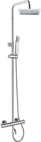 Mereo Termostatická vanová baterie talířovou hranatou sprchou, nerez CB60101TSD
