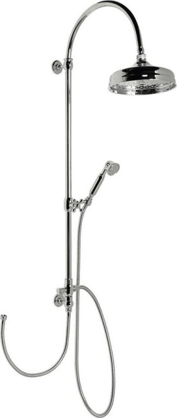Sapho VANITY sprchový sloup k napojení na baterii, hlavová, ruční sprcha, chrom SET061