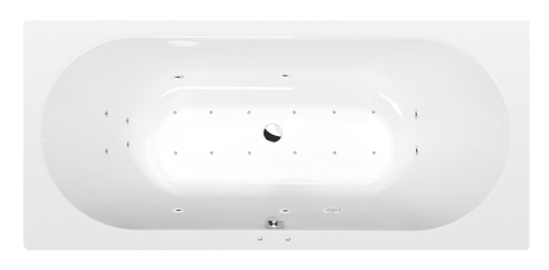 Polysan VIVA B hydromasážní vana, 185x80x47cm, Active Hydro-Air, chrom 71968.2010