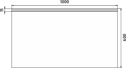 Nimco OBDELNÍKOVÁ - OSTRÉ ROHY LED zrcadlo 1000x600 ZP 8004