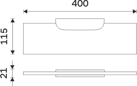 Nimco NIKAU černá Police, 40 cm NKC 30091B-40-90