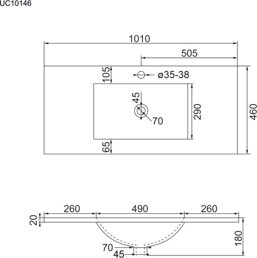 Mereo Aira, koupelnová skříňka s keramickým umyvadlem 101 cm, dub Halifax CN742