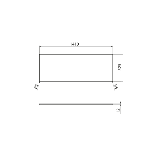 Sapho LOREA deska Rockstone 141x1, 2x52, 5cm, black attica LE140-0598