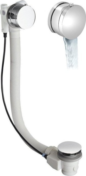 Polysan Vanová souprava s napouštěním, bovden, délka 575mm, zátka 72mm, chrom 71684
