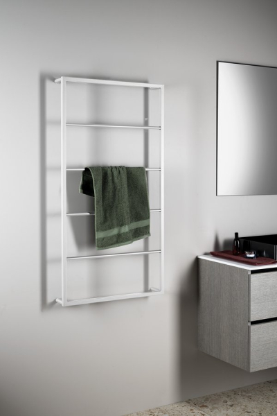 Sapho SKA nástěnný sušák ručníků 600x1150x100mm, bílá mat SKA512