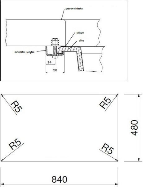Granitový dřez Sinks AMANDA 860 Metalblack+ELKA AM86074ELCL