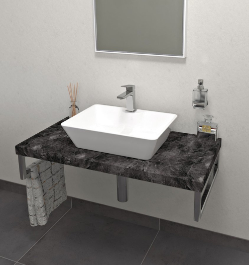 Sapho AVICE deska pod umyvadlo 110x50cm, tl.5cm, štípaný kámen AV119