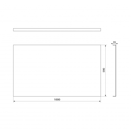 Polysan PLAIN panel boční 100x59cm 72723