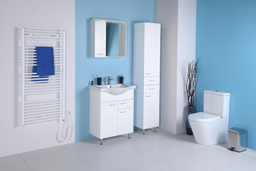 Aqualine KERAMIA FRESH umyvadlová skříňka, 1 zásuvka, 60, 6x74x34cm, bílá 50064A
