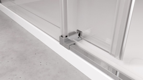 Polysan THRON SQUARE sprchové dveře 1100 mm, hranaté pojezdy, čiré sklo TL5011-5002