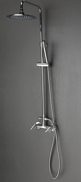 Sapho AIRTECH-AXIA sprchový sloup k napojení na baterii, hlavová, ruční sprcha, chrom 990E