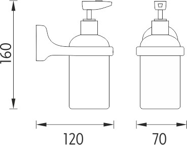 Nimco MONOLIT Dávkovač tekutého mýdla, pumpička plast MO 4031C-P-26