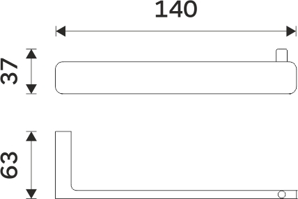 Nimco MAYA černá Držák na toaletní papír MAC 29055-90