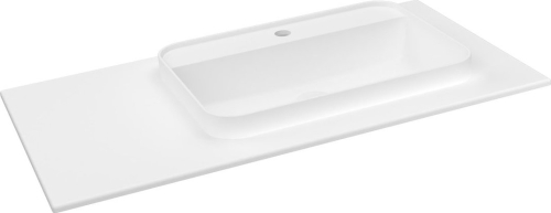 Sapho BRAHEA umyvadlo 96, 6x51, 5cm, rockstone, pravé, bílá mat BT097R