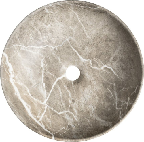 Sapho RONDANE keramické umyvadlo na desku Ø 41cm, breccia mramor AR435BM