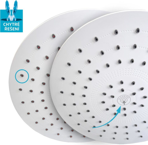 Mereo Talířová sprcha horní ø 226 mm s kloubem, pochromovaný plast CB585C