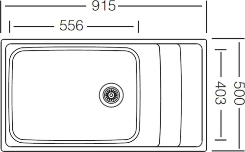 Nerezový dřez Sinks WAVE 915 V+EVERA WAL9158VEVCL