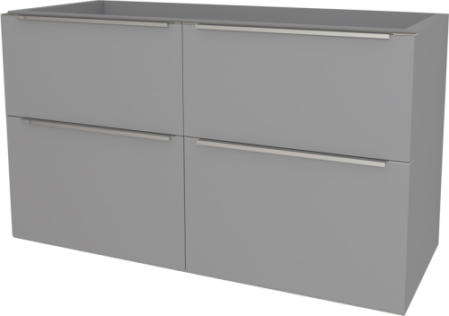 Mereo Mailo, koupelnová skříňka 121 cm, chrom madlo, Multidecor, Šedý Supermat CN593SSEDA