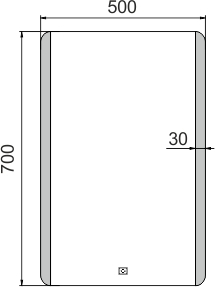 Nimco OBDELNÍKOVÁ - OBLÉ ROHY LED zrcadlo 500x700 ZP 17001