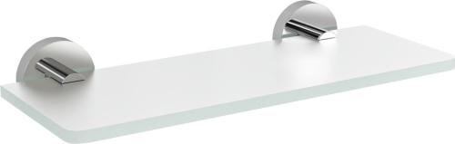 Sapho X-ROUND skleněná police 300mm, chrom/mléčné sklo XR009-03
