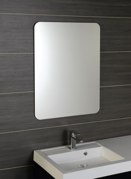 Sapho ISHAPE zrcadlo s broušenou hranou 60x80cm, zakulacené rohy, CU free AG468