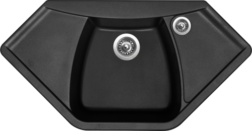 Granitový dřez Sinks NAIKY 980 Pureblack + Elasta nerez/černá G23426