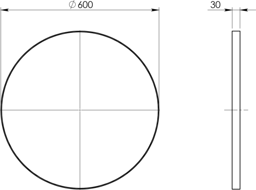 Gedy Zrcadlo kulaté v plastovém rámu ø 60cm, bílá 600002