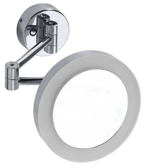 Sapho X-ROUND kosmetické zrcátko závěsné LED, Ø 200mm, chrom XR016