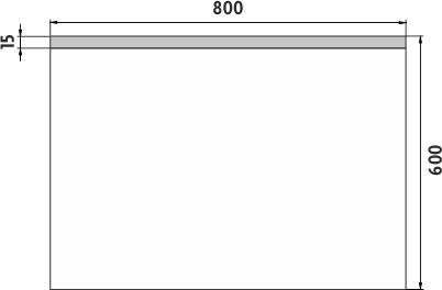 Nimco OBDELNÍKOVÁ - OSTRÉ ROHY LED zrcadlo 800x600 ZP 8003