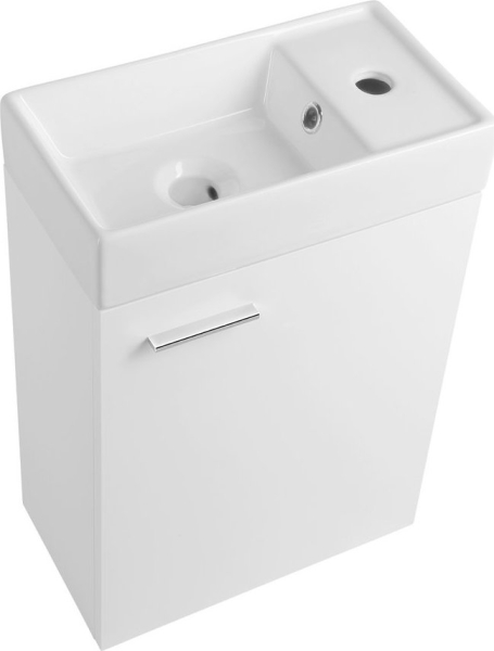 Aqualine ZOJA skříňka s keramickým umyvadlem 40x22 cm, bílá 51049A-02