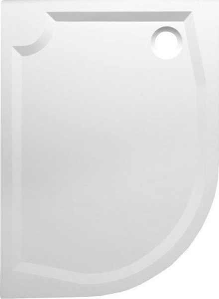 Gelco RIVA sprchová vanička z litého mramoru, čtvrtkruh 100x80cm, pravá GR10080R