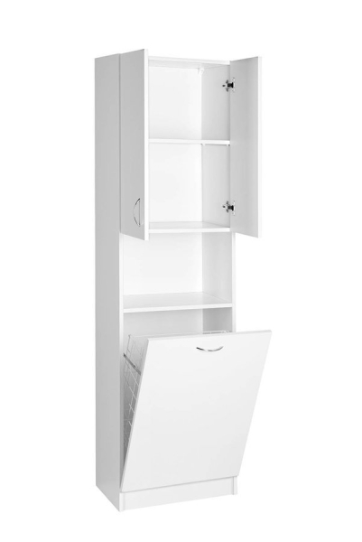 Aqualine SIMPLEX ECO vysoká skříňka s košem 50x180x30cm SIME510