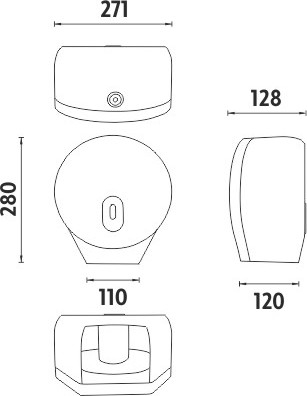 Nimco Hygienický program Zásobník na toaletní papír HP 9555M-04