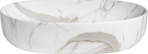 Sapho CALEO keramické umyvadlo na desku, 60x42cm, bianco carrara CA590BC