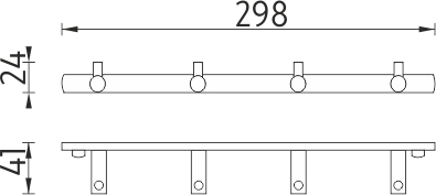 Nimco BORMO Čtyřháček s jednoduchými háčky BR 11104-26