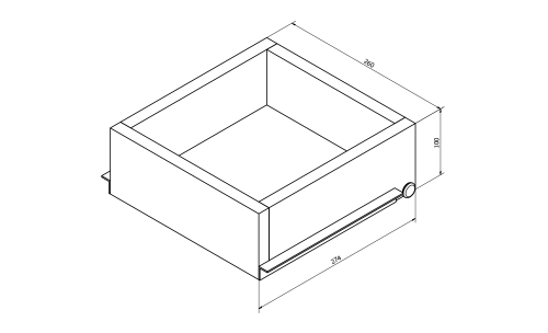Sapho ESPACE vnitřní zásuvka 256x100x280mm pro ESC230, ESC330, ESC530 a ESC630 ESC999