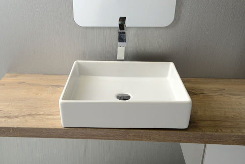 Isvea PURITY keramické umyvadlo na desku, 50x42cm, bílá 10PL66050