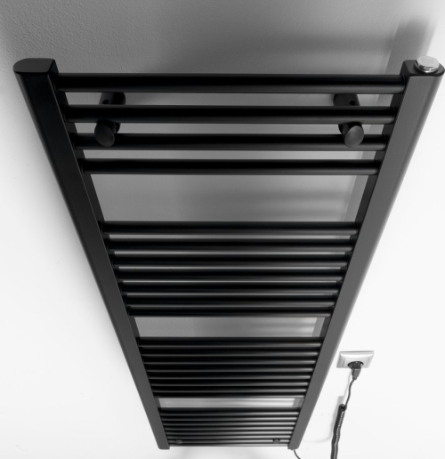 Aqualine DIRECT-E elektrické otopné těleso rovné 450x1320 mm, 400 W, černá ILE34TB