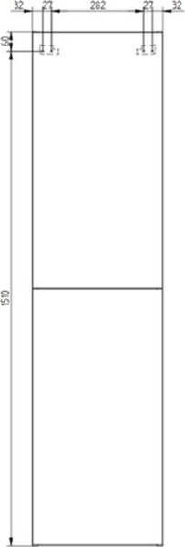 Mereo Aira, koupelnová skříňka 170 cm vysoká, pravé otevírání, dub Halifax CN744PN