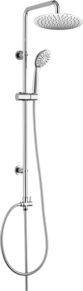 Mereo Sprchový set Sonáta s tyčí, hadicí, ruční a talíř. kulatou sprchou, slim, nerez CB60101SK
