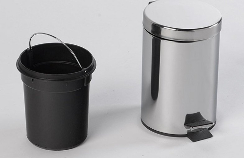 Aqualine SIMPLE LINE odpadkový koš kulatý 3l, nerez lesk 27103