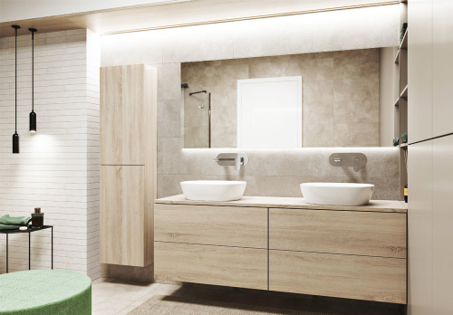 Mereo Aira, koupelnová skříňka 121 cm, Multidecor, Černá Supermat CN793SCIPM