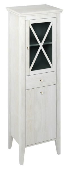 Sapho CROSS skříňka vysoká s prádelním košem 49x170x39cm, pravá, starobílá CR215