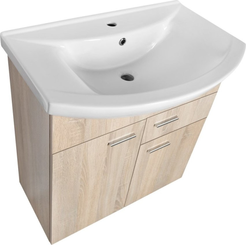 Aqualine ZOJA umyvadlová skříňka 71, 5x74x34cm, dub platin 51175