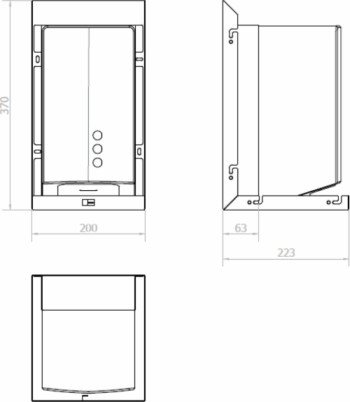 NOFER VELOX zrcadlová skříňka 70cm se senzorovým dávkovačem mýdla, vodovodní baterií a osoušečem rukou MUM000113