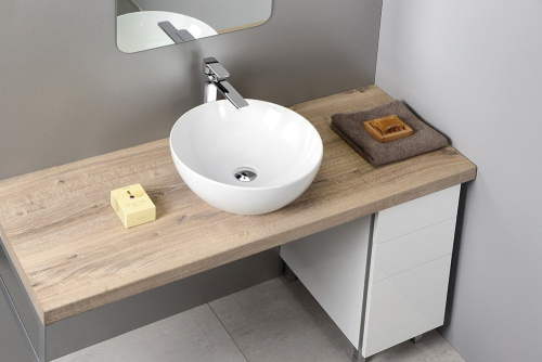 GSI PURA keramické umyvadlo na desku, průměr 42cm, bílá ExtraGlaze 885111