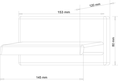 Sapho Nástěnná výtoková hubice otevřená, šířka 145mm, kaskáda, chrom 5108