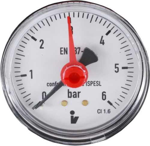 Klum Tlakoměr 50 mm, 0 - 6bar, zadní vývod 1/4" PR3013
