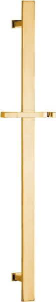 Sapho Sprchová tyč, posuvný držák, hranatá, 700mm, zlato SC417