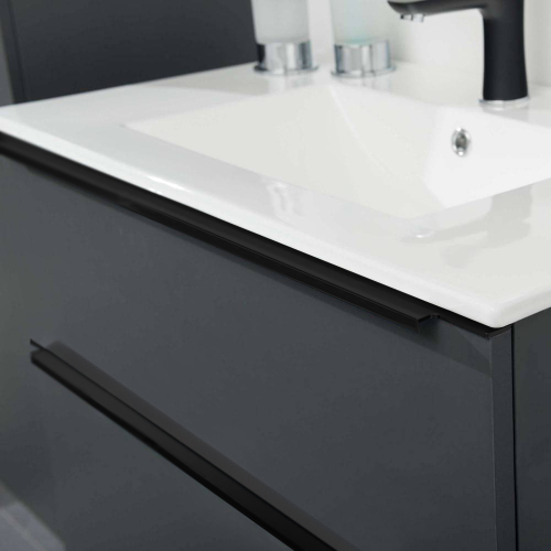 Mereo Mailo, koupelnová skříňka 121 cm, dub Riviera, černé madlo CN523SB